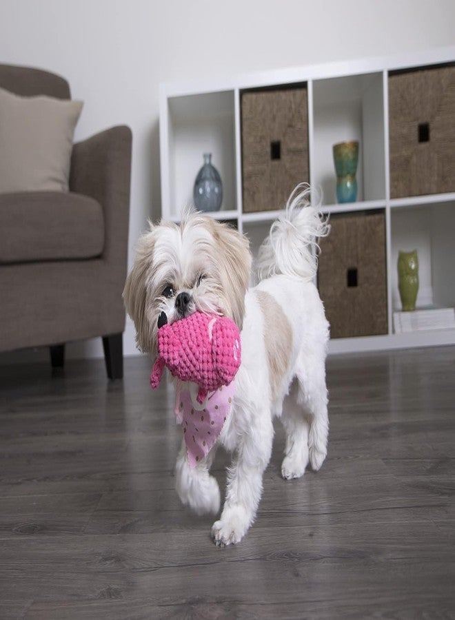 Nutra Pet Checkers Flying Pig Dog Toy | Soft Plush Squeaky Toy for Dogs | Durable, Interactive & Fun Chew Toy for Small & Medium Breeds - Image 4